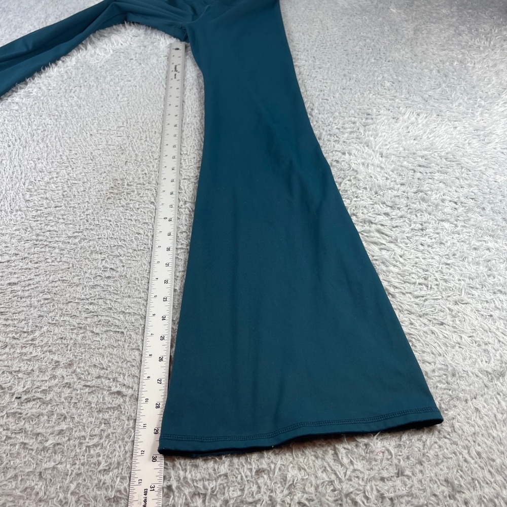 PAC 1980 Womens High Waisted Flare Leggings Teal Green Small Activewear Yoga - Picture 5 of 8